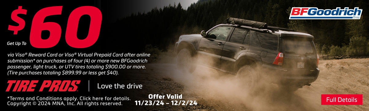 BFGoodrich Tire Rebate Banner