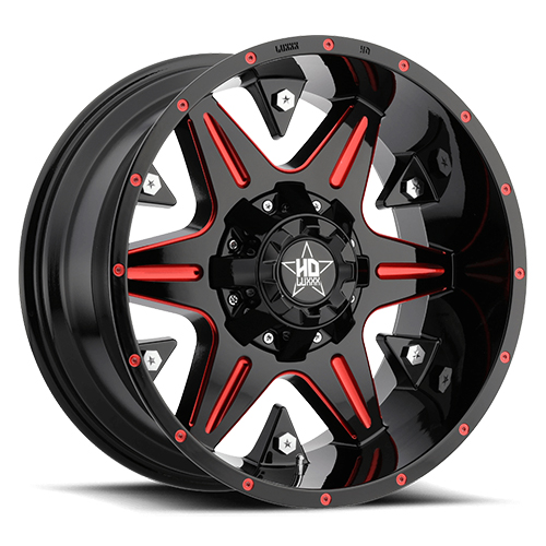 Luxxx HD Offroad LHD-3 Gloss Black With Red Milling