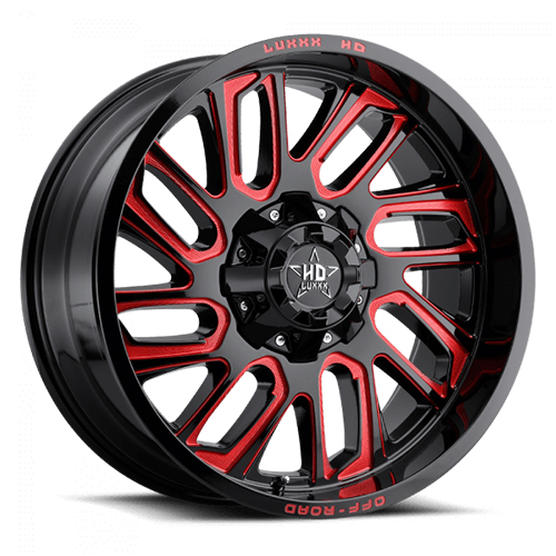 Luxxx HD Offroad LHD-18 Gloss Black With Red Milling