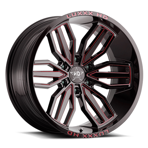 Luxxx HD Offroad LHD-21 Gloss Black With Red Milling