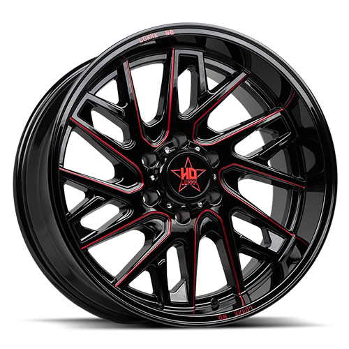 Luxxx HD Offroad LHD-29 Gloss Black With Red Milling