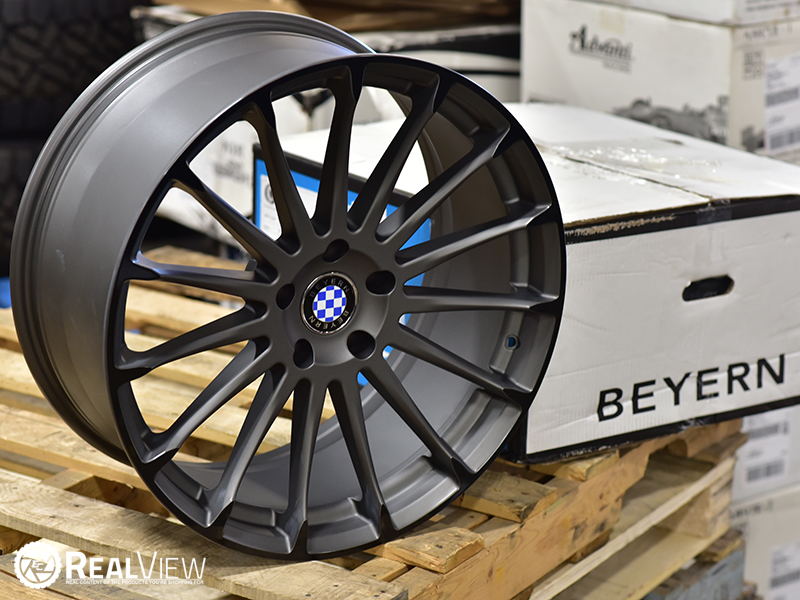 Bayren Aviatic 20x9 20 Matte Grey Gloss Black Wheels Rims 