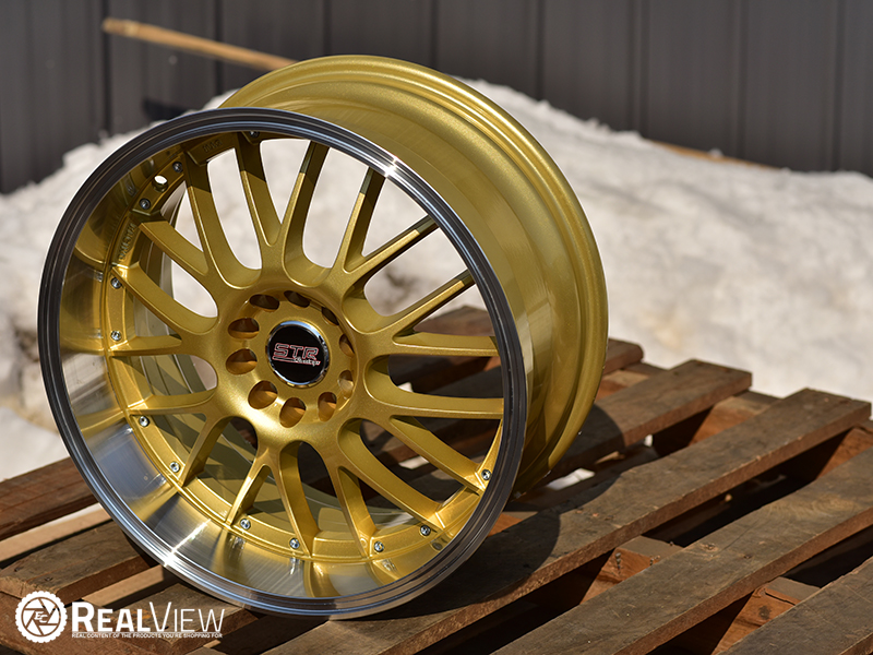 Str 514 18x8 5 30 Gold Machined Wheels Rims 