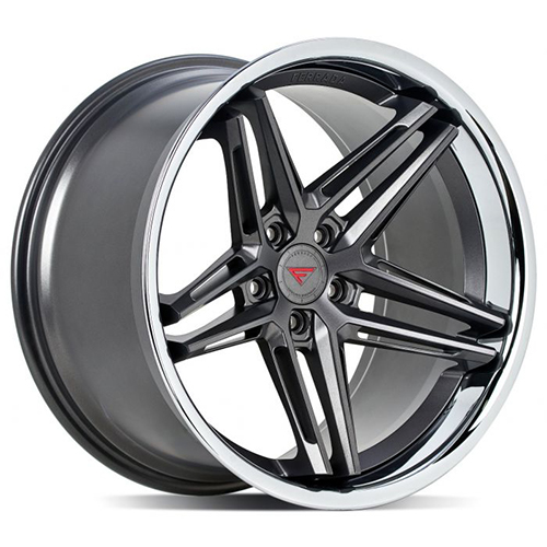 Ferrada CM1 Matte Graphite With Chrome Lip 