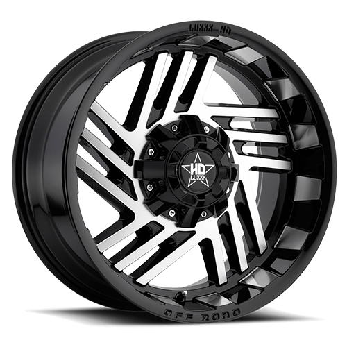 Luxxx HD Offroad LHD-4 Gloss Black With Machined Face Photo