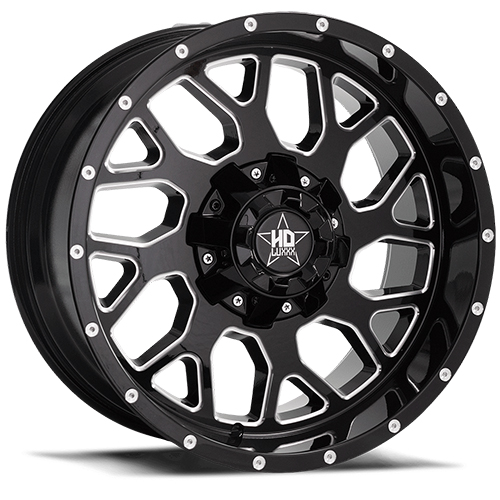 Luxxx HD Offroad LHD-8 Gloss Black Milled Photo