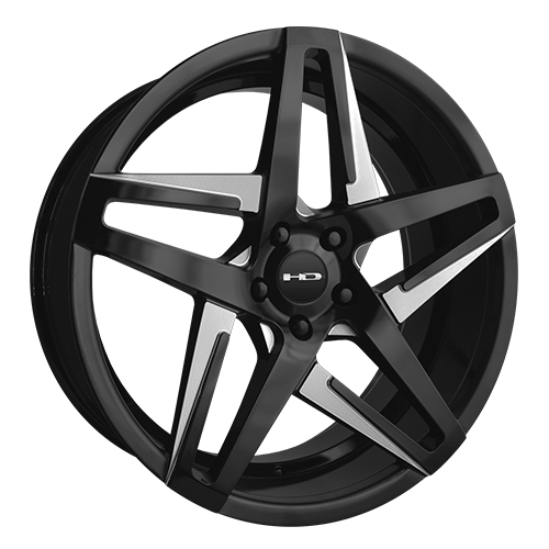 HD Wheels Hairpin Satin Black Milled Face Photo