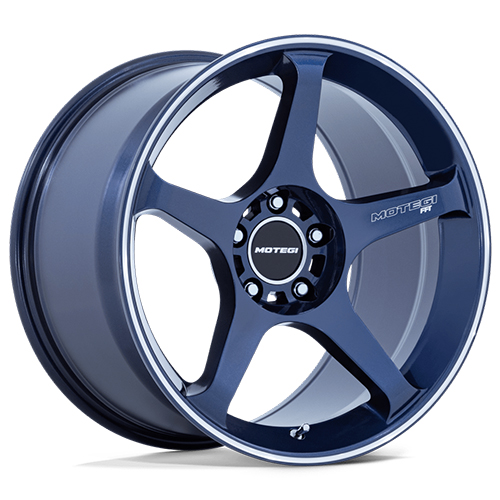 Motegi Racing MR159 Battle V Obsidian Blue W/ Machined Lip Stripe