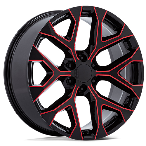 OE Performance PR177 Gloss Black W/ Red Milled Accents Photo